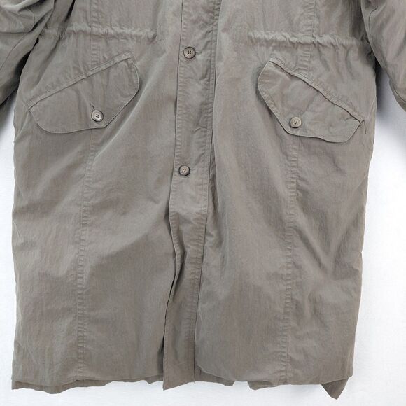 Rainforest Jacket Mens L Brown Long Down Winter Chore Coat Zip Button Liner VTG - Picture 3 of 14